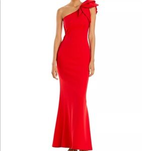 Aidan Mattox One Shoulder Gown - Red